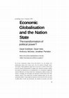 Research paper thumbnail of Economic globalization and the nation-state: shifting balances of power