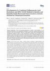 Development of a Combined Trifluoroacetic Acid Hydrolysis and HPLC-ELSD Method to Identify and Quantify Inulin Recovered from Jerusalem artichoke Assisted by Ultrasound Extraction Cover Page