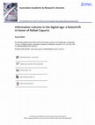 Research paper thumbnail of Information Cultures in the Digital Age: A Festschrift in Honor of Rafael Capurro