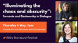 Research paper thumbnail of 'Illuminating the chaos and obscurity Ferrante and Dostoevsky in Dialogue'. This event brings together in conversation Dr Sarah Hudspith, a scholar of Dostoevsky, and Dr Olivia Santovetti, an expert on Ferrante, both members of the University of Leeds Centre for World Literature.