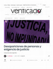 Research paper thumbnail of Desapariciones de personas y exigencia de justicia