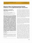 Effective Mast Cell Degranulating Peptide Inhibitors of the IgE/FcɛRI Receptor Interaction Cover Page