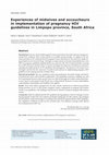 Experiences of midwives and accoucheurs in implementation of pregnancy HIV guidelines in Limpopo province, South Africa Cover Page