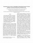 Research paper thumbnail of Experiments on the accuracy of algorithms for inferring the structure of genetic regulatory networks from microarray expression levels