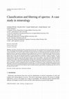 Research paper thumbnail of Classification and filtering of spectra: A case study in mineralogy