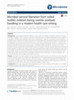 Microbial aerosol liberation from soiled textiles isolated during routine residuals handling in a modern health care setting Cover Page