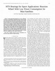 Research paper thumbnail of HTS bearings for space applications: reaction wheel with low power consumption for mini-satellites