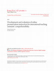 Research paper thumbnail of Development and evaluation of online pronunciation instruction for international teaching assistants’ comprehensibility