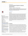 Evaluating Spectral Signals to Identify Spectral Error Cover Page