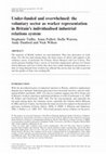 Under-funded and overwhelmed: the voluntary sector as worker representation in Britain's individualised industrial relations system Cover Page