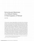 Research paper thumbnail of Schomburg’s Blackness of a Different Matter: A Historiography of Refusal