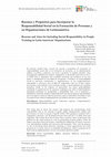 Research paper thumbnail of Razones y Propósitos para Incorporar la Responsabilidad Social en la Formación de Personas y en Organizaciones de Latinoamérica