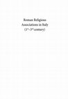 Roman Religious Associations in Italy (1st–3rd century) Cover Page