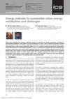 Energy indicator in sustainable urban energy metabolism and challenges Cover Page