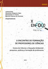 Research paper thumbnail of X ENCONTRO DE FORMAÇÃO DE PROFESSORES DE CIÊNCIAS