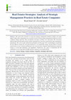 Real Estates Strategies: Analysis of Strategic Management Practices in Real Estate Companies Cover Page