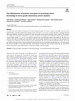 Research paper thumbnail of The effectiveness of quartet card game in increasing career knowledge in lower grade elementary school students