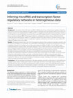 Inferring microRNA and transcription factor regulatory networks in heterogeneous data Cover Page