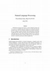 Natural Language Processing Cover Page