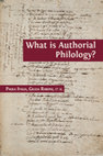 Research paper thumbnail of 'History' in P. Italia, G. Raboni, What is Authorial Philology (2021)