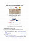 Research paper thumbnail of Crossing Boundaries between Humanities and Informatics: The Case of Egyptian papyri - Virtual Research Environments and Ancient Manuscripts Online conference 10-11 September 2020, Lausanne