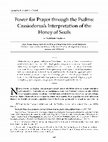 Research paper thumbnail of Power for Prayer through the Psalms: Cassiodoruss Interpretation of the Honey of Souls