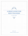 A BRIEF GUIDE FOR NEW TEACHERS Cover Page