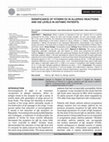 Significance of Vitamin D3 in allergic reactions and IgE levels in asthmic patients Cover Page