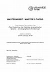 Research paper thumbnail of Paul Kretschmer, der Historiker der griechischen Sprache - eine biographische Annäherung (Masterarbeit)