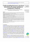 Understanding the luxury purchase intentions of young consumers: a qualitative analysis Cover Page