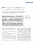 Research paper thumbnail of Nck deficiency is associated with delayed breast carcinoma progression and reduced metastasis