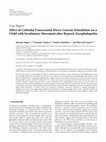 Research paper thumbnail of Effect of Cathodal Transcranial Direct Current Stimulation on a Child with Involuntary Movement after Hypoxic Encephalopathy