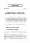 Research paper thumbnail of Computer related crime: The decision of the Council of Europe