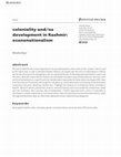 Research paper thumbnail of Coloniality and/as Development in Kashmir: Econonationalism