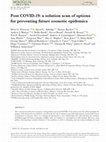 Research paper thumbnail of Post COVID-19: a solution scan of options for preventing future zoonotic epidemics