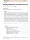 Research paper thumbnail of A method for assessing sustainability, with beef production as an example