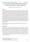 Learning Computer Programming Using Project-Based Collaborative Learning: Students' Experiences, Challenges and Outcomes Cover Page