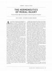 Research paper thumbnail of The Hermeneutics of Moral Injury: Trauma Studies Offer Fresh Insights on Mental Anguish in Scripture