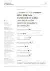 Research paper thumbnail of Julgamento de traços linguísticos e expressões faciais: uma abordagem do processamento da variação