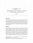 Suggested Reforms of Special Measures Available to  Vulnerable Victims in the Irish Courts Cover Page