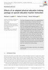 Research paper thumbnail of Effects of an adapted physical education training package on special education teacher instruction