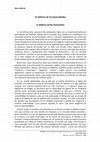 Research paper thumbnail of Nota editorial: En defensa de las humanidades