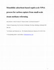 Research paper thumbnail of Monolithic Adsorbent-Based Rapid-Cycle Vacuum Pressure Swing Adsorption Process for Carbon Capture from Small-Scale Steam Methane Reforming