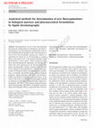 Analytical methods for determination of new fluoroquinolones in biological matrices and pharmaceutical formulations by liquid chromatography: a review Cover Page