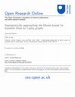 Research paper thumbnail of Asymptotically approaching the Moore bound for diameter three by Cayley graphs