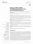 Aging and Work Ability: The Moderating Role of Job and Personal Resources Cover Page