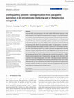 Research paper thumbnail of Distinguishing genomic homogenization from parapatric speciation in an elevationally replacing pair of Ramphocelus tanagers