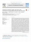 Comparison of behavior analytic and eclectic early interventions for young children with autism after three years Cover Page