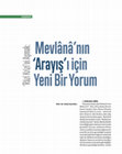 Research paper thumbnail of ‘Râzî Krizi’ni Aşmak Mevlânâ’nın ‘Arayış’ı için Yeni Bir Yorum - Prof. Dr. İhsan Fazlıoğlu