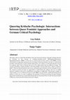 Research paper thumbnail of Queering Kritische Psychologie